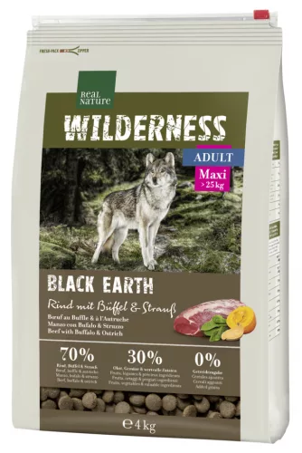 Real Nature Wilderness Hrană uscată pentru câini adulți de talie mare, cu struț 4kg