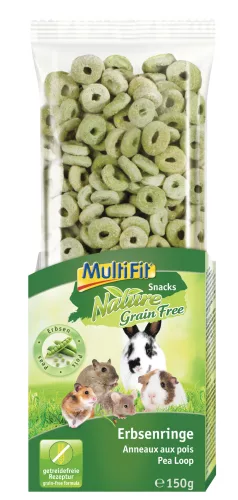 MultiFit Grain Free Inele de mazăre – gustare vegetală pentru rozătoare și iepuri pitici 150 g