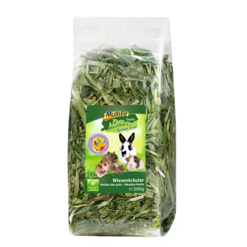 MultiFit Nature Gustare fără cereale, cu ierburi și plante de pajiște pentru rozătoare 300 g