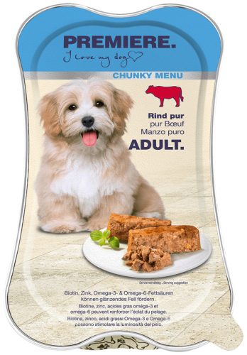 Premiere Chunky Menu Hrană pentru câini cu vită 175 g