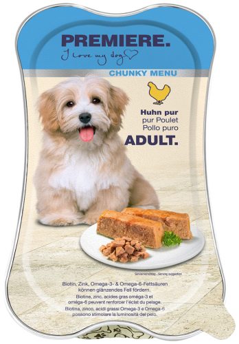 Premiere Chunky Menu Hrană umedă pentru câini adulți, cu pui 175 g
