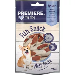   Premiere Meat Pasta Recompense pentru câini cu pui și pește 70 g