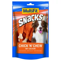   MultiFit Snacks Chick'n Chew Recompensă pentru câini, bogată în calciu 100g
