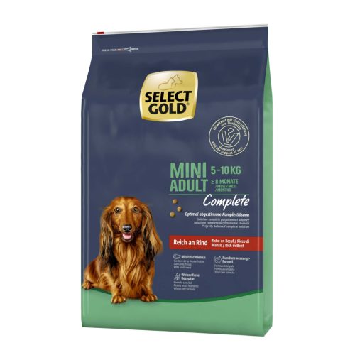 Select Gold Mini Hrană uscată pentru câini adulți, cu vită 10 kg
