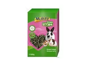 MultiFit Hrană pentru mamifere mici, Green Loops 500 g