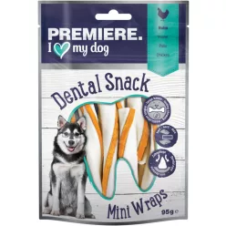   Premiere Dental Wrapped Recompense pentru câini, cu pui 8 bucăți, S