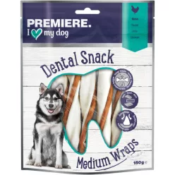   Premiere Dental Wrapped Recompense pentru câini, cu pui 5 bucăți, M
