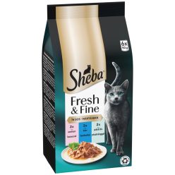   Sheba® Fresh & Fine Hrană umedă pisici adulte, pește în sos, Plic 6 x 50g