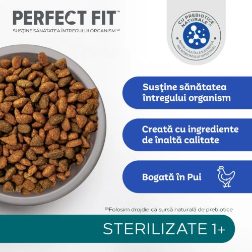 Perfect Fit hrană uscată cu pui pentru pisici sterilizate adulte 1,4 kg