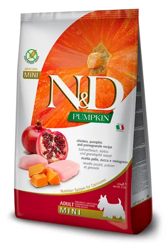N&D Pumpkin Hrană uscată pentru câini adulți de talie mică, cu pui 800 g