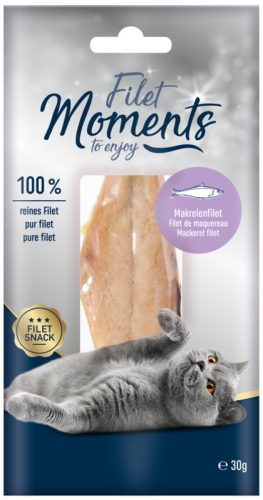 MultiFit Moments Recompensă pentru pisici, cu file de macrou 30 g