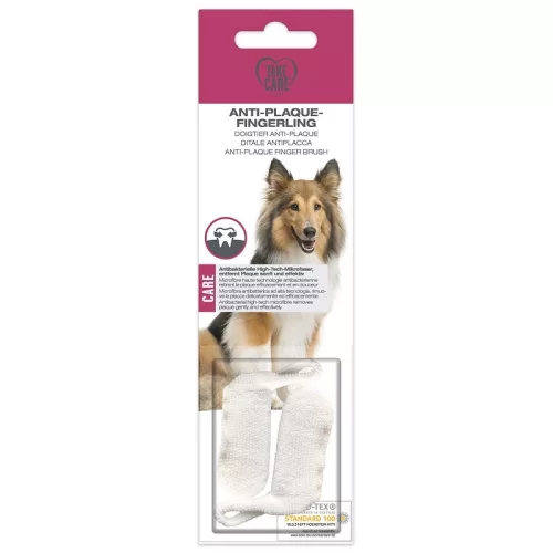 Take Care Degetar antitartru pentru animale, 2 buc.