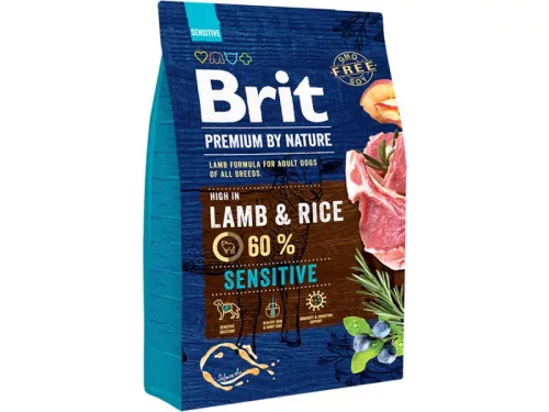 Brit Premium by Nature Hrană pentru câini, cu miel și orez 3 kg