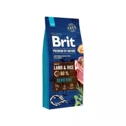   Brit Premium by Nature Hrană pentru câini, cu miel și orez 15 kg