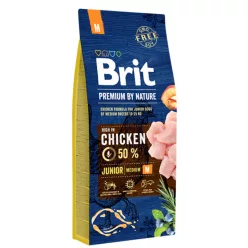   Brit Premium by Nature Hrană uscată pentru câini juniori de talie medie, cu pui 15 kg