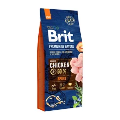   Brit Premium by Nature Hrană uscată pentru câini adulți activi, cu pui 15 kg
