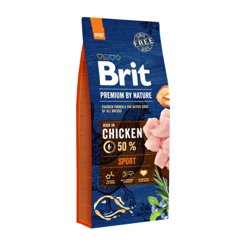 Brit Premium by Nature Hrană uscată pentru câini adulți activi, cu pui 15 kg