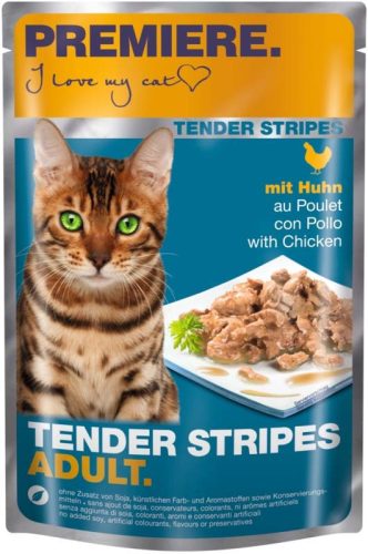 Premiere Tender Stripes Hrană pentru pisici adulte cu pui 85 g