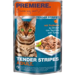   Premiere Tender Stripes Hrană pentru pisici adulte cu curcan 85 g