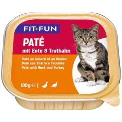   Fit+Fun Hrană pentru pisici adulte cu rață și curcan 100 g