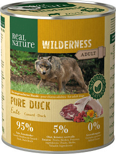 Real Nature Wilderness Hrană pentru câini, cu rață 800g