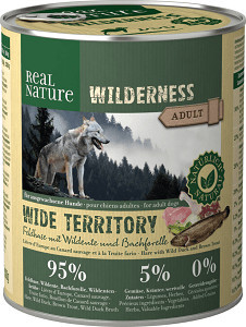 Real Nature Wilderness Hrană pentru câini, cu iepurie și rață sălbatică 800g