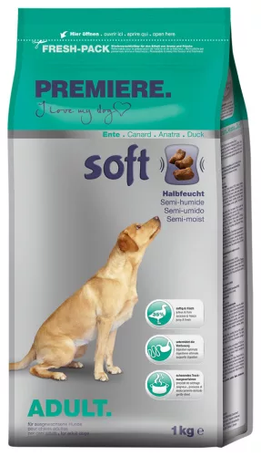 Premiere Soft Hrană pentru câini adulți cu rață 1 kg