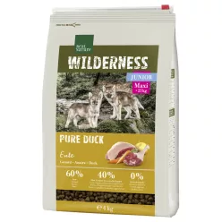   Real Nature Wilderness Hrană uscată pentru câini juniori de talie mare, cu rață 4 kg