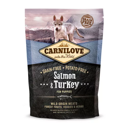 Carnilove Hrană pentru câini juniori, cu somon si curcan 1,5 kg