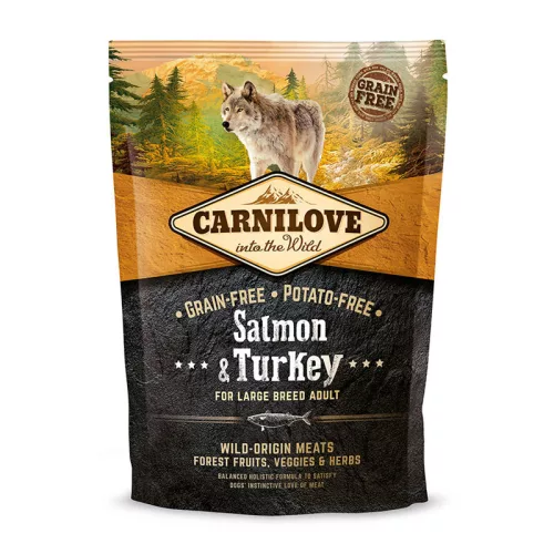 Carnilove Hrană uscată pentru câini adulți de talie mare, cu somon și curcan 1,5 kg