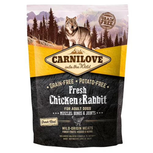 Carnilove True Fresh Adult Hrană uscată pentru câini cu pui și iepure 1,5 kg