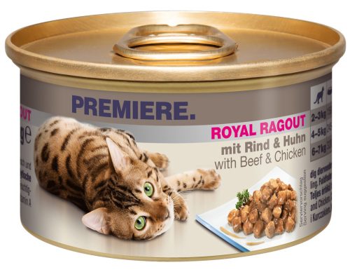 Premiere Royal Ragout Hrană pentru pisici adulte cu vită și pui 85 g