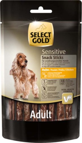 Select Gold Sensitive Snacks Recompensă pentru câini adulți cu probleme digestive, cu pui 85 g