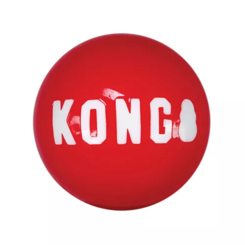 KONG Signature Ball Jucărie pentru câini (2‑pack) S