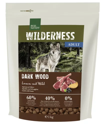 Real Nature Wilderness Hrană uscată pentru câini adulți, cu vânat și miel 1 kg