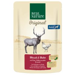   Real Nature Hrană umedă pentru câini adulți cu carne de vânat și pui 300 g