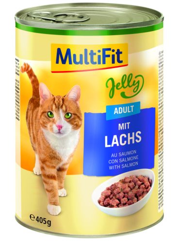MultiFit Jelly Hrană pentru pisici adulte, cu somon 400g