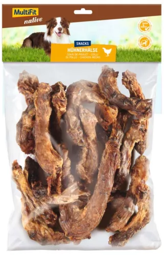 MultiFit Native Recompensă pentru câini, cu gât de pui 200g