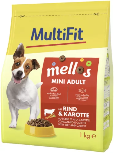 MultiFit Hrană uscată pentru câini de talie mică, cu piept de vită mini 1 kg
