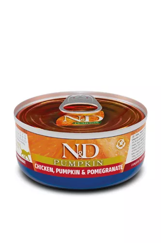 N&D Pumpkin Hrană umedă pentru pisici adulte cu pui 70 g