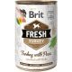 Brit Fresh Hrană pentru câini adulți cu curcan și mazăre 400g
