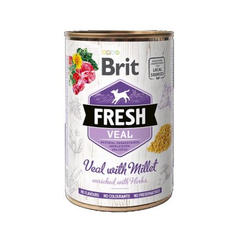 Brit Fresh Hrană pentru câini adulți cu vită și mei 400 g
