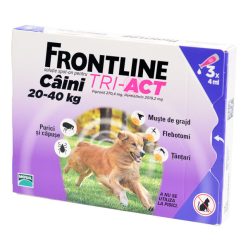   Frontline Tri‑Act Soluție antiparazitară pentru câini L 20–40 kg 3 pipete