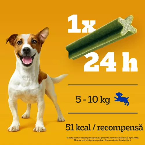 Pedigree DentaStix batoane dentare pentru câini de talie mică, cu eucalipt 110 g