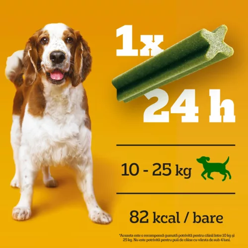 Pedigree DentaStix batoane dentare pentru câini de talie medie, cu eucalipt 180 g
