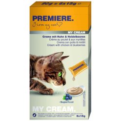   Premiere My Cream Recompense pentru pisici cu pui și afine 6x15 g