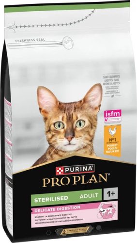 Pro Plan Sterilised Delicate Digestion Adult 1+ Hrană uscată pentru pisici, cu pui 1,5 kg