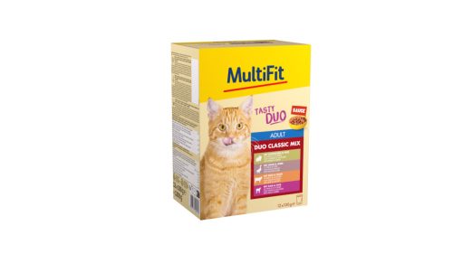 MultiFit Adult Sauce Duo Classic Mix Hrană pentru pisici 12x100g