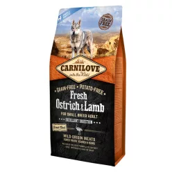   Carnilove True Fresh Adult Small Breed Hrană uscată pentru câini cu struț 6 kg
