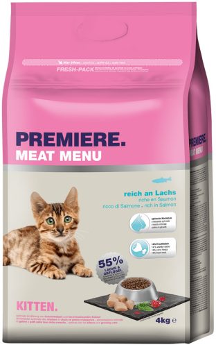 Premiere Meat Menu Hrană uscată pentru pisici, cu somon 4 kg